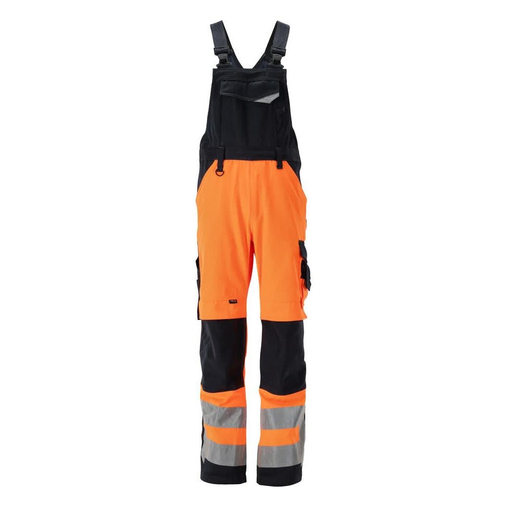 MASCOT® Newcastle Latzhose, hi-vis orange/schwarzblau