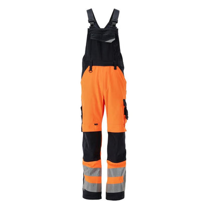 MASCOT® Newcastle Latzhose, hi-vis orange/schwarzblau