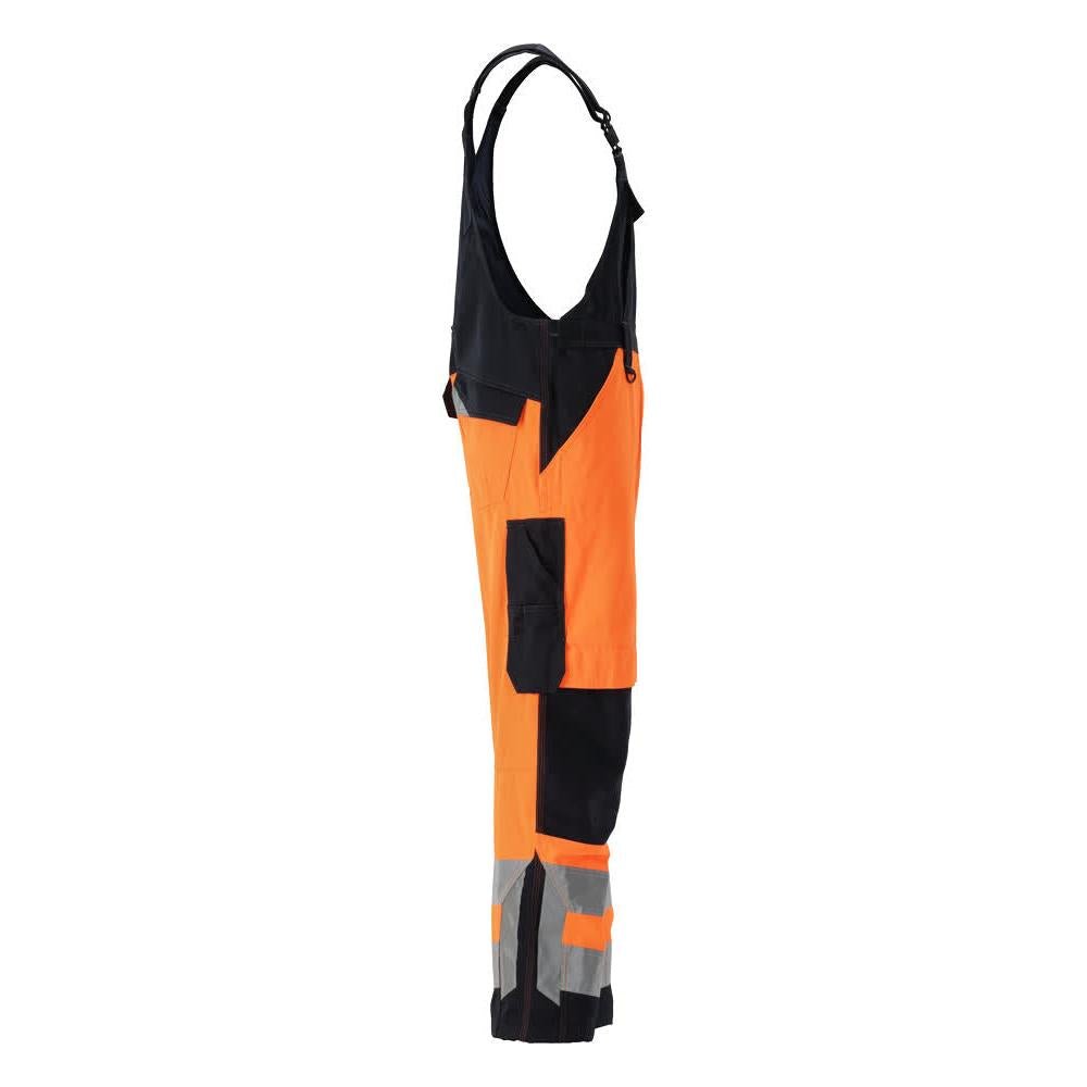 MASCOT® Newcastle Latzhose, hi-vis orange/schwarzblau