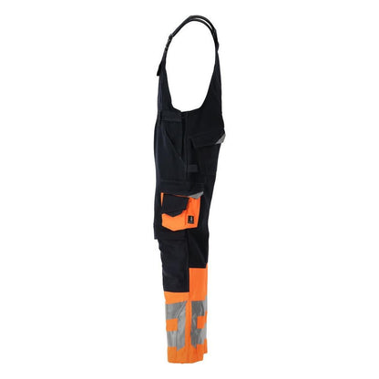 MASCOT® Sunderland Latzhose, schwarzblau/hi-vis orange