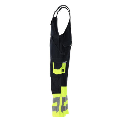 MASCOT® Sunderland Latzhose, schwarzblau/hi-vis gelb