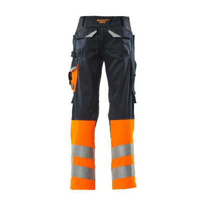 MASCOT® Leeds Hose, schwarzblau/hi-vis orange
