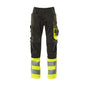 Pantalon MASCOT® Leeds, noir/jaune haute visibilité