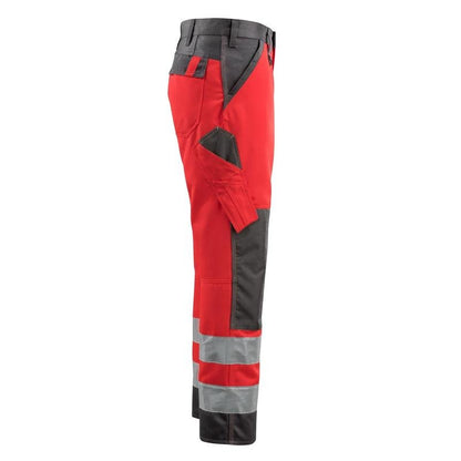 Pantalon MASCOT® Maitland, rouge haute visibilité/anthracite foncé