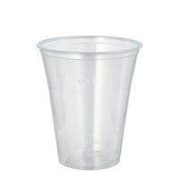 Un gobelet transparent Starpak 75, en PS avec un bord mousse, de la marque Starpak, est représenté vide sur un fond blanc uni.