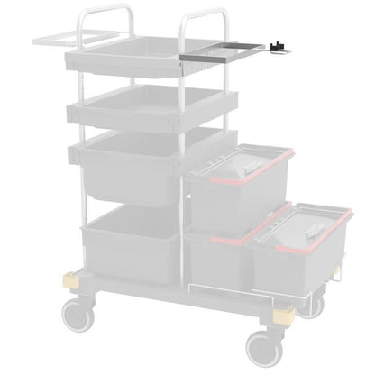 VERMOP Halterung f. Chemiecenter mit Stielhalter an Traverse, 34 x 27 x 9 cm