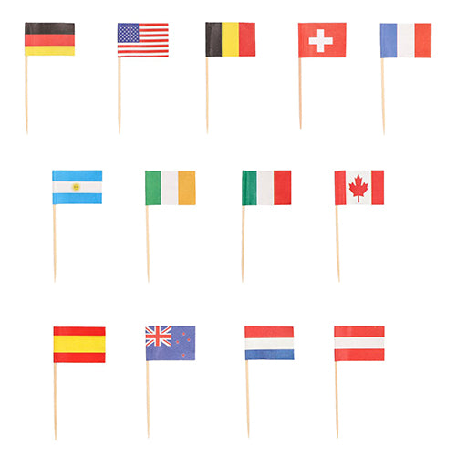 500 Deko-Picker blancs de PAPSTAR GmbH, de 8 cm de long, sont idéaux pour des présentations élégantes et des événements écologiques.