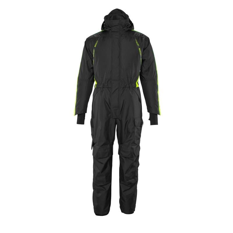 Overall mit Knietaschen,geringes Gewicht Winterkombination, schwarz/hi-vis gelb