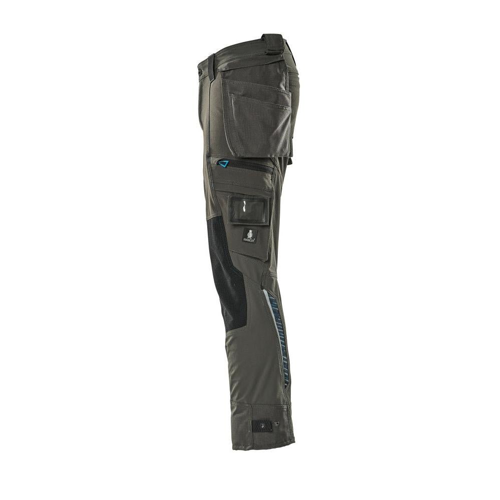 Pantalon avec poches suspendues, pantalon stretch, anthracite foncé