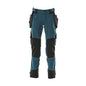 Pantalon avec poches suspendues, pantalon stretch, pétrole foncé