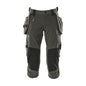 Dreiviertel-Hose, Hängetaschen, Stretch Dreiviertel-Hose, dunkelanthrazit