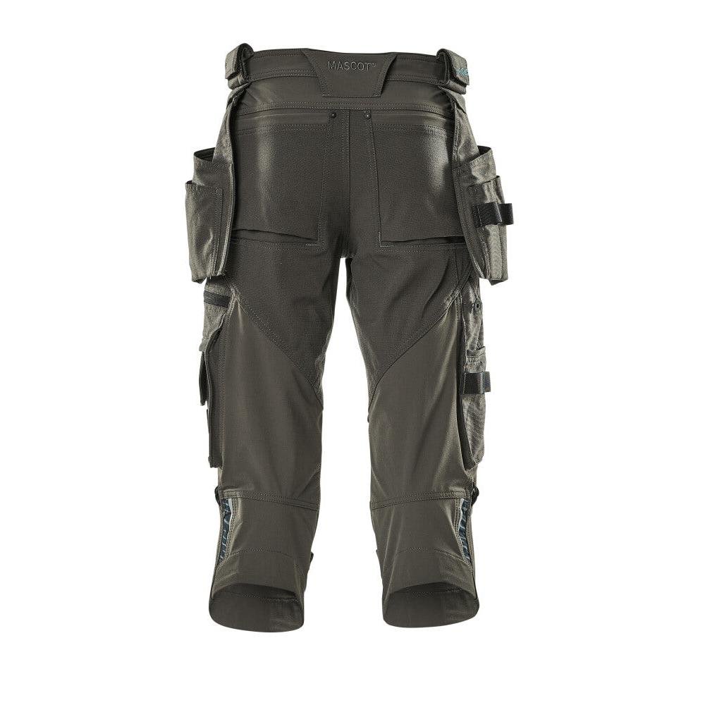 Dreiviertel-Hose, Hängetaschen, Stretch Dreiviertel-Hose, dunkelanthrazit