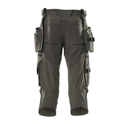 Dreiviertel-Hose, Hängetaschen, Stretch Dreiviertel-Hose, dunkelanthrazit