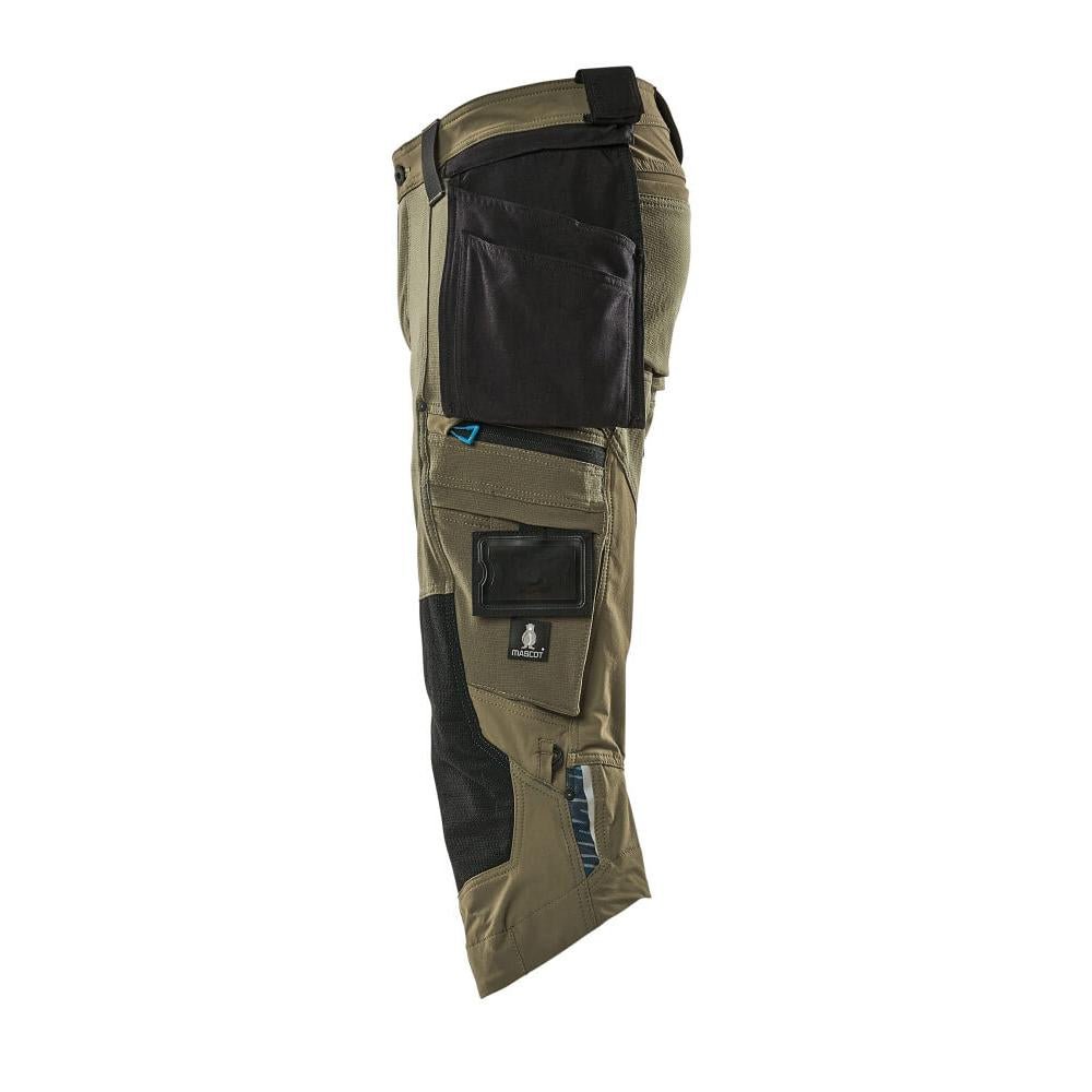 MASCOT® Dreiviertel-Hose, Hängetaschen, Stretch moosgrün