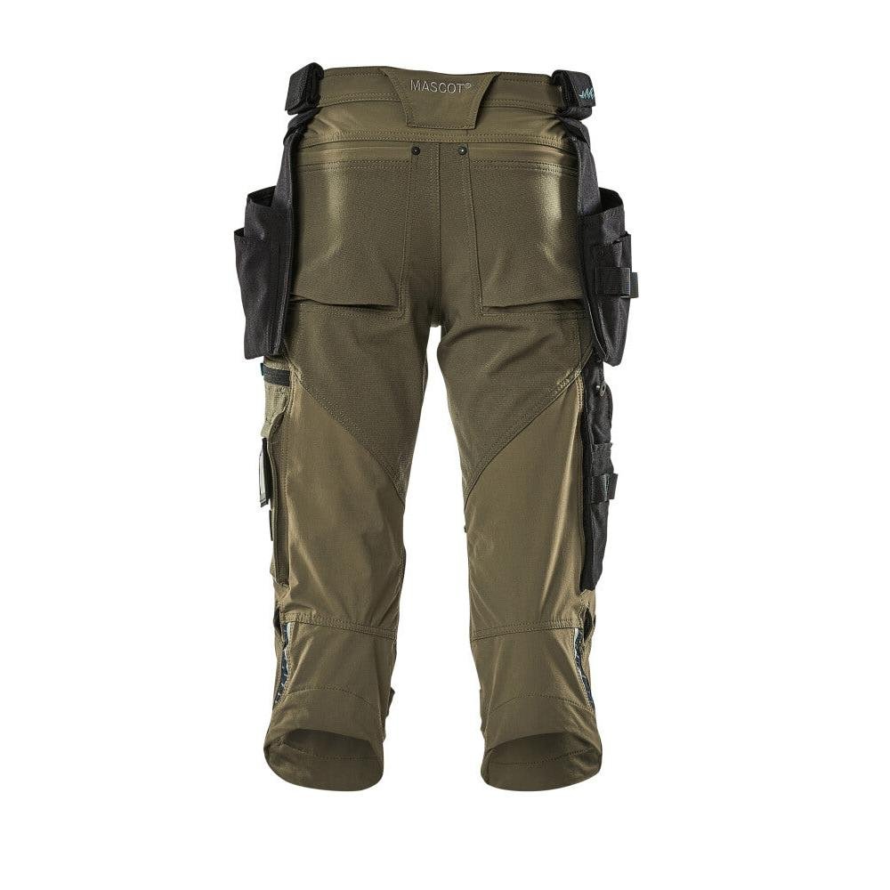 MASCOT® Dreiviertel-Hose, Hängetaschen, Stretch moosgrün