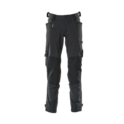Pantalon avec poches genoux en Dyneema, pantalon stretch, noir-bleu