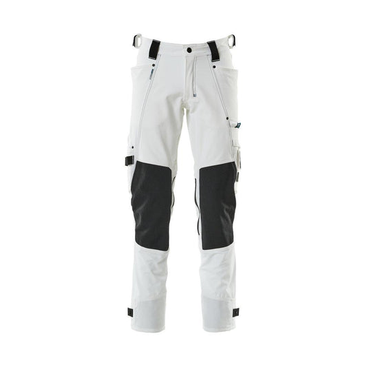 Hose mit Knietaschen aus Dyneema,Stretch Hose, weiss