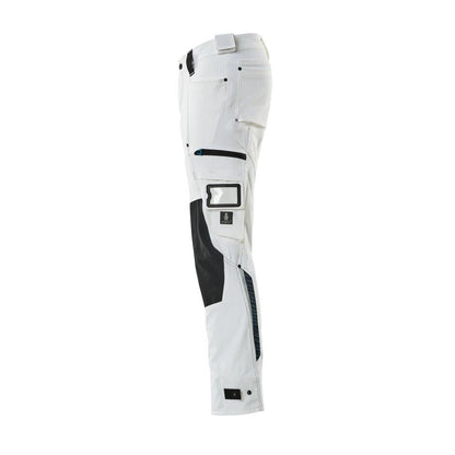 Pantalon avec poches genoux en Dyneema, pantalon stretch, blanc