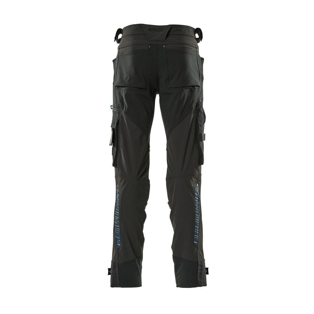 Pantalon avec poches genoux en Dyneema, pantalon stretch, noir