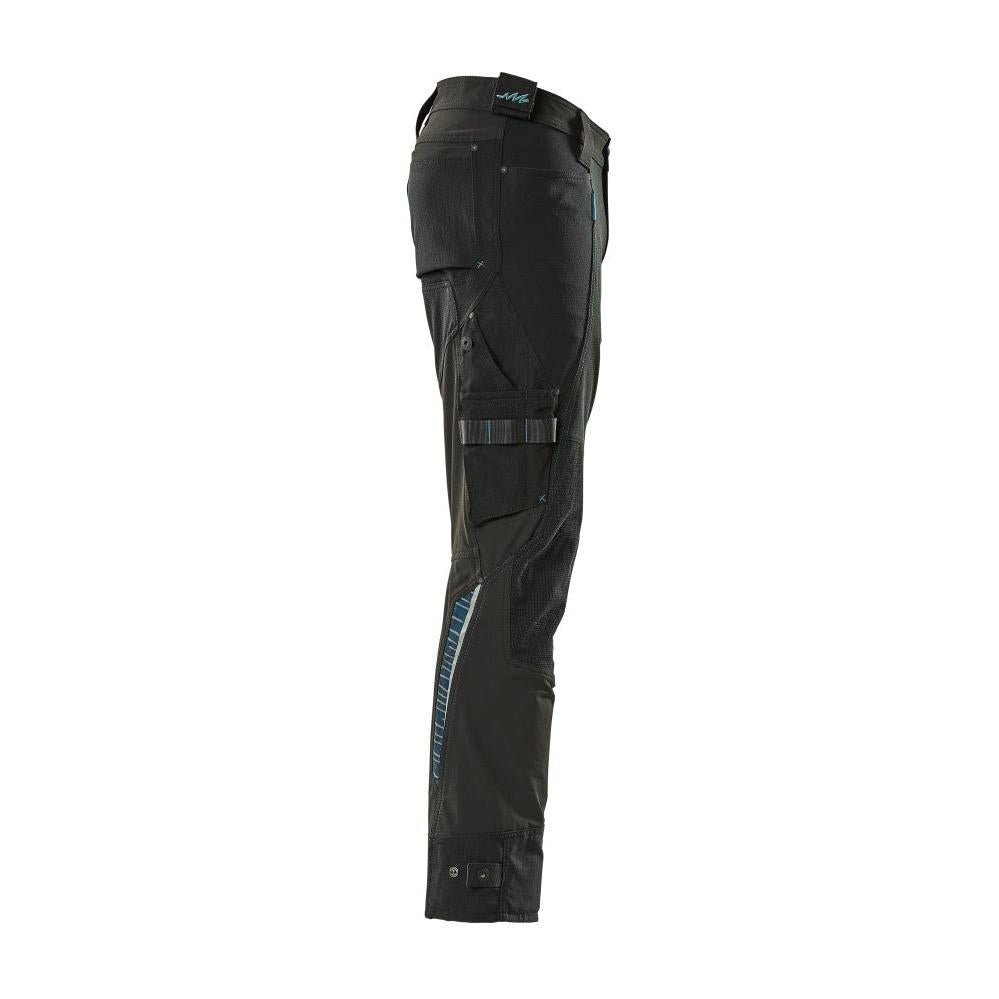 Pantalon avec poches genoux en Dyneema, pantalon stretch, noir