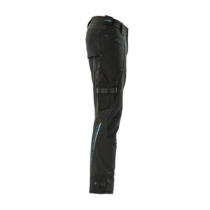 Pantalon avec poches genoux en Dyneema, pantalon stretch, noir