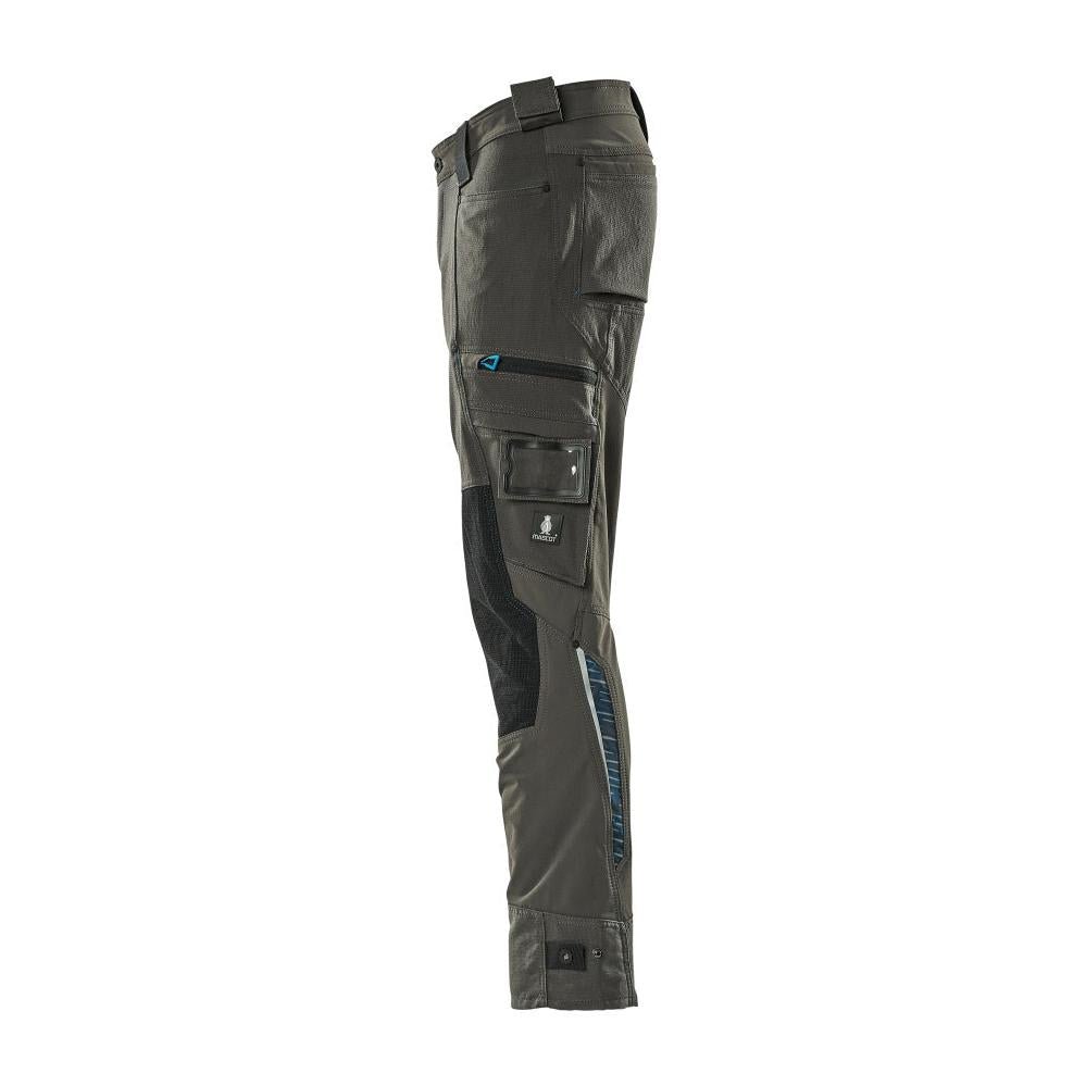 Pantalon avec poches genoux en Dyneema, pantalon stretch, anthracite foncé
