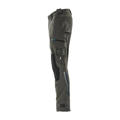 Pantalon avec poches genoux en Dyneema, pantalon stretch, anthracite foncé