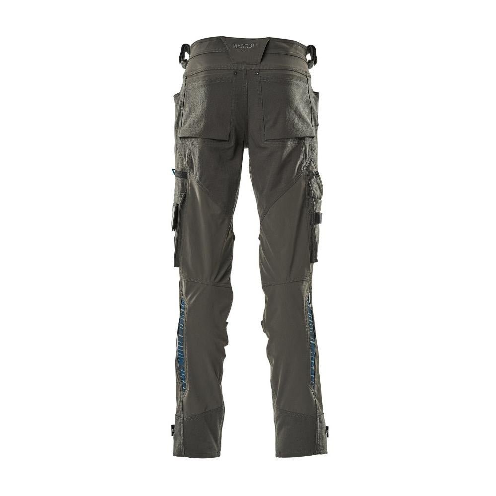 Pantalon avec poches genoux en Dyneema, pantalon stretch, anthracite foncé