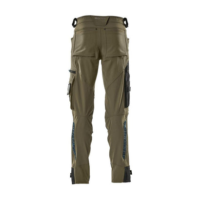 Pantalon avec poches genoux en Dyneema, pantalon stretch, vert mousse