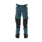 Pantalon avec poches genoux en Dyneema, pantalon stretch, pétrole foncé