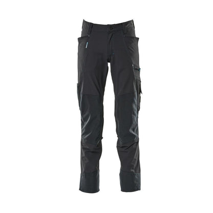 Hose mit Knietaschen, Stretch, leicht Hose, schwarzblau