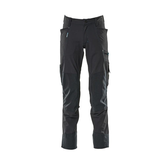 Hose mit Knietaschen, Stretch, leicht Hose, schwarzblau