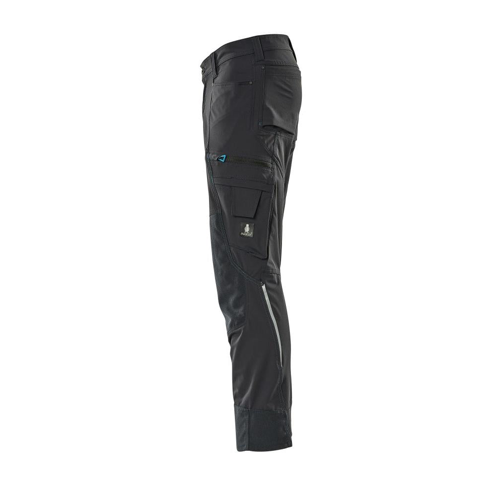 Hose mit Knietaschen, Stretch, leicht Hose, schwarzblau