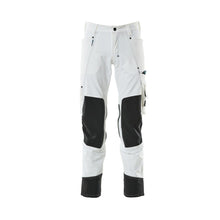 Pantalon avec poches genoux, stretch, pantalon léger, blanc