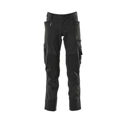 Hose mit Knietaschen, Stretch, leicht Hose, schwarz