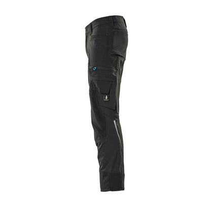 Hose mit Knietaschen, Stretch, leicht Hose, schwarz