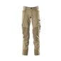 Pantalon avec poches genoux, stretch, pantalon léger, kaki clair