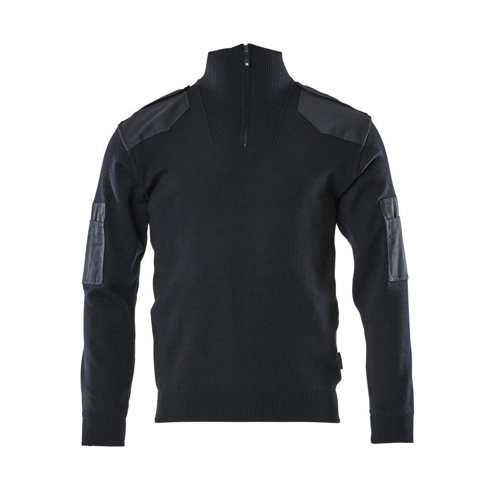 Pull tricoté avec renforts, pull tricoté en laine