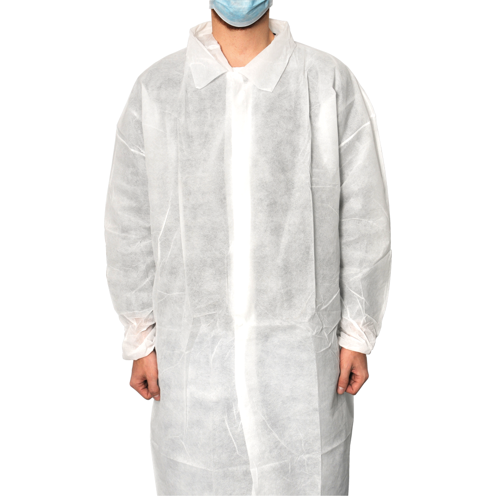 MaiMed-Coat V, manteau visiteur en polaire avec 4 boutons-pression, env. 120 cm