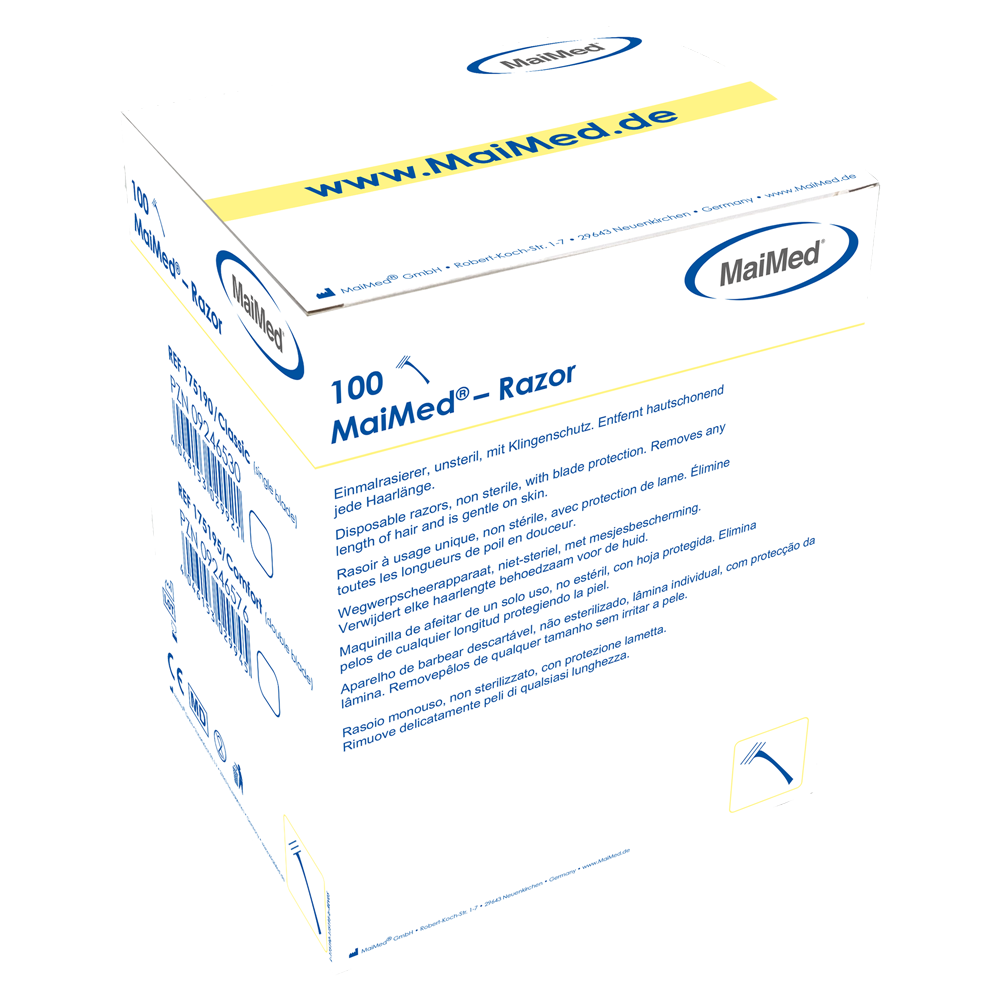MaiMed - Razor Classic Einmalrasierer, unsteril, 100 St./B. | Box (100 Stück)