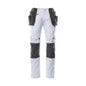 Pantalon avec poches suspendues, pantalon léger, blanc/anthracite foncé