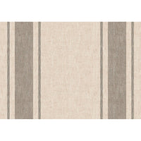 Auf einem beigefarbenen, strukturierten Hintergrund befinden sich drei vertikale Streifen mit schwarzem und grauem Fischgrätenmuster, inspiriert von der Handtuchserviette Malia 38x54 cm, Schwarz (50er Pack) der Duni GmbH. Das Design bleibt einfach und symmetrisch.