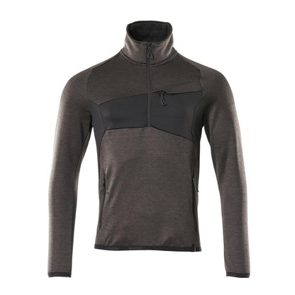 Fleecepullover mit kurzem Reißverschluss Microfleecejacke