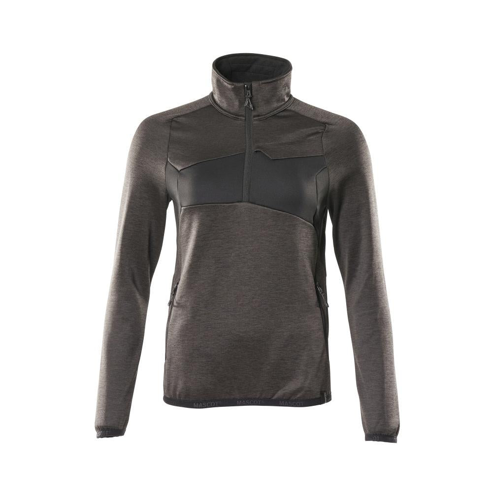 Pull polaire avec fermeture éclair courte, veste micropolaire femme