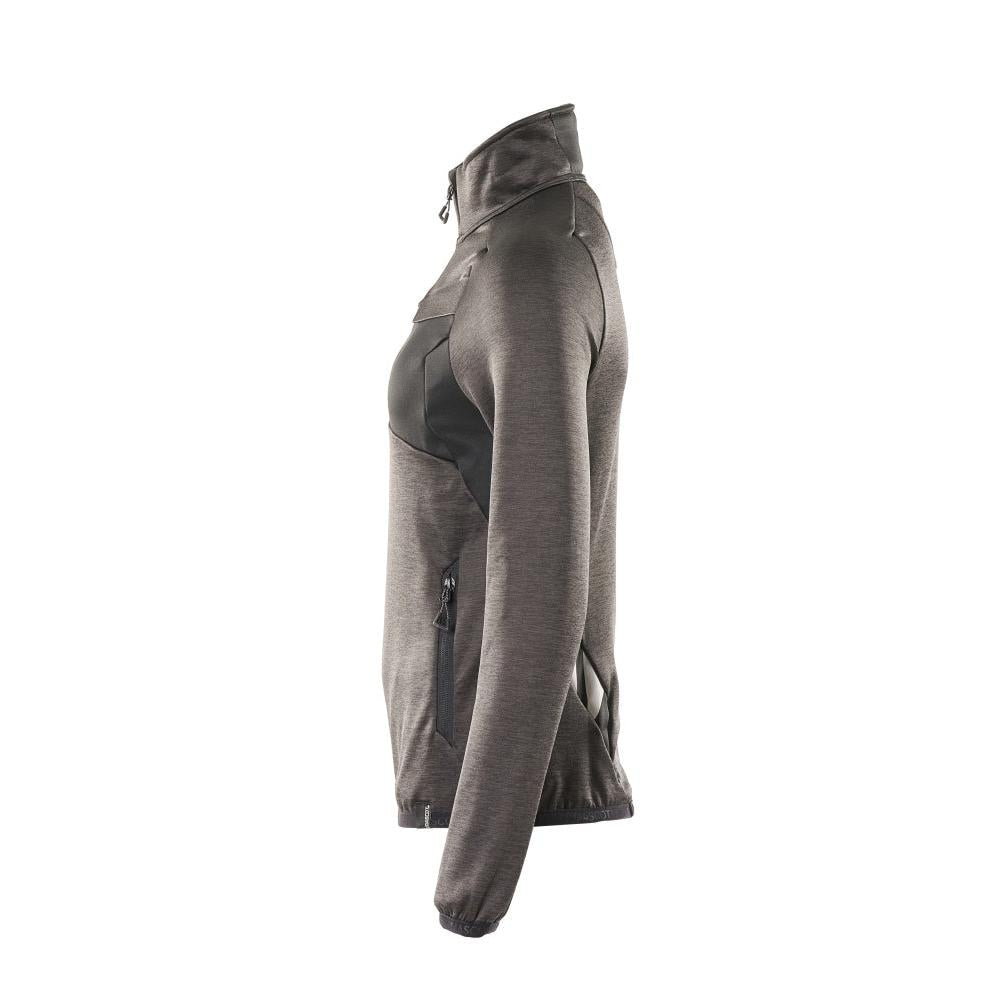 Pull polaire avec fermeture éclair courte, veste micropolaire femme