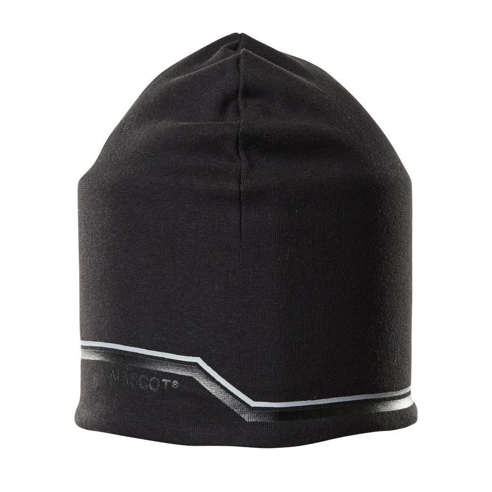 Strickmütze, mit Druck Strickmütze Größe ONE, schwarz | Packung (1 Stück)