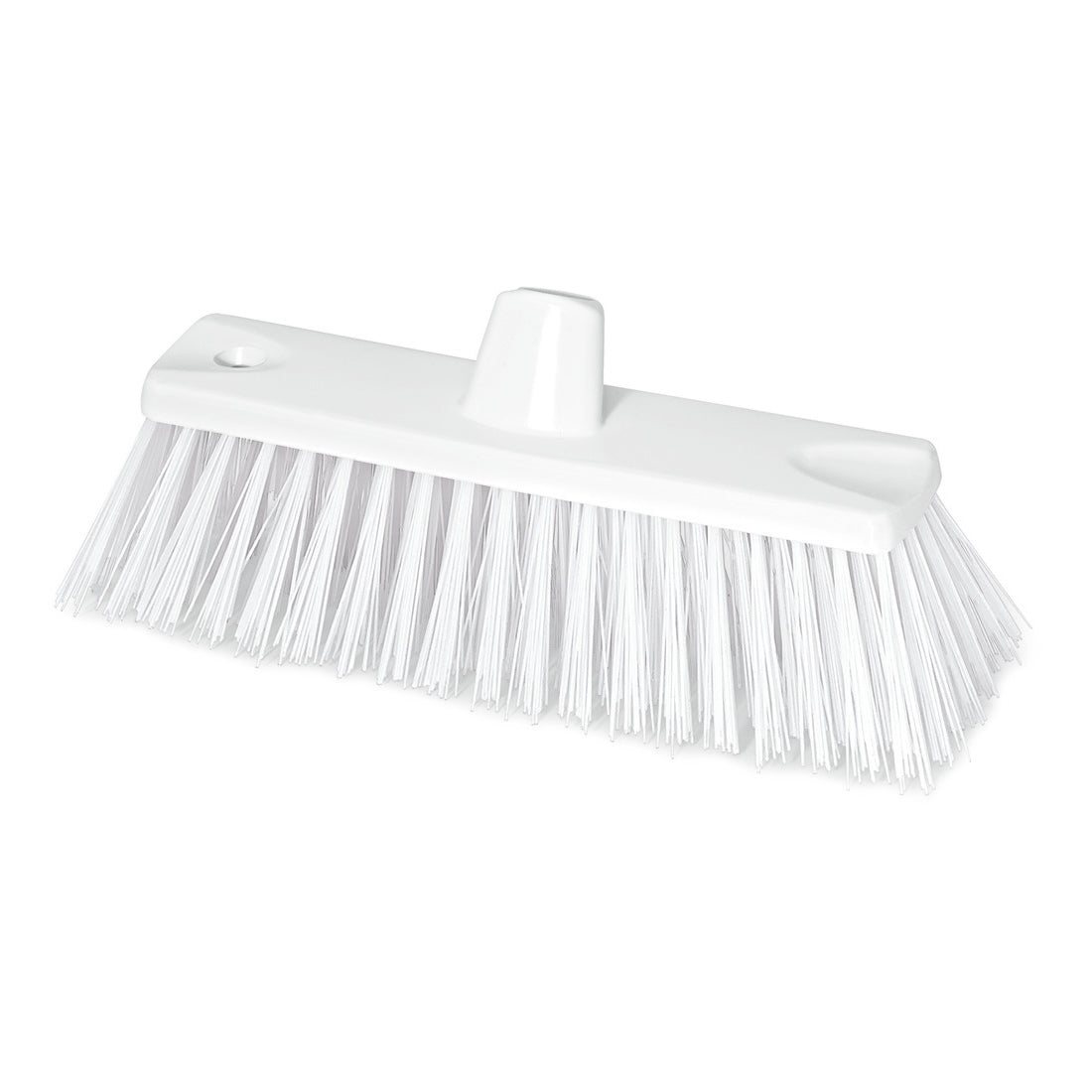 Der Nölle Profi Brush HACCP Grobbesen 30 cm Besenkopf hat extra harte Borsten (1,00 mm), zwei Befestigungslöcher und ist auf einem schlichten weißen Hintergrund abgebildet. Marke: Nölle Profi Brush Bürsten- & Pinseltechnik e.K.