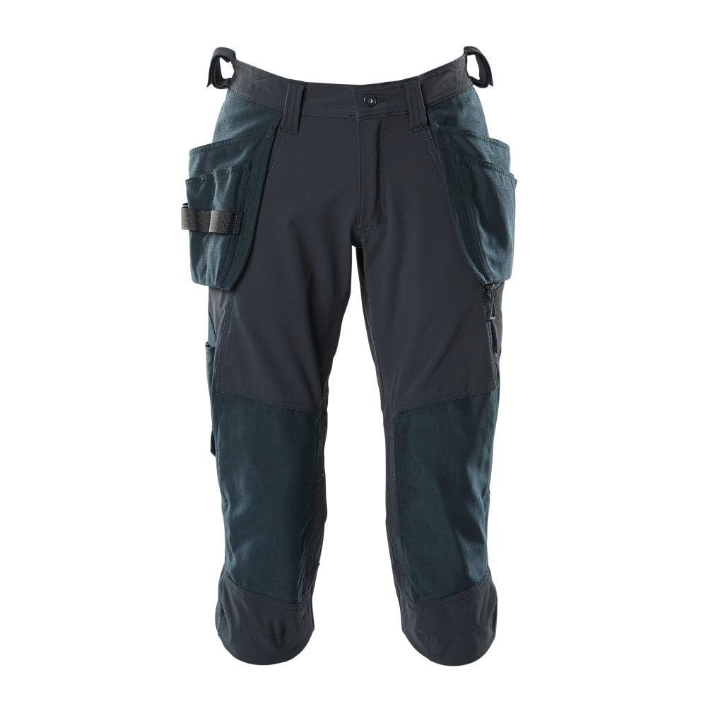 Dreiviertel-Hose, Hängetaschen, Stretch Handwerker-Dreiviertel-Hose
