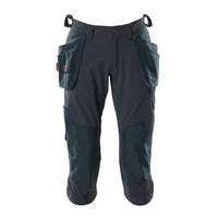 Dreiviertel-Hose, Hängetaschen, Stretch Handwerker-Dreiviertel-Hose