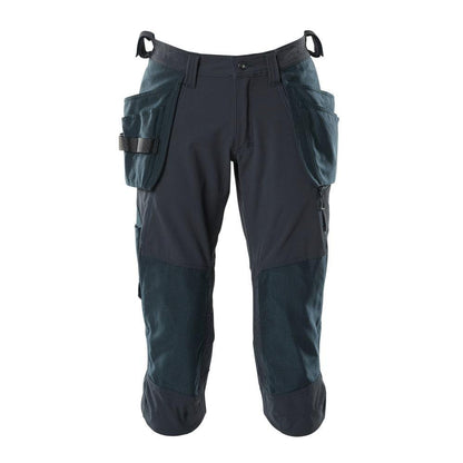 Dreiviertel-Hose, Hängetaschen, Stretch Handwerker-Dreiviertel-Hose